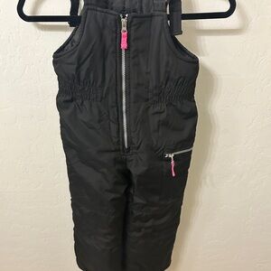Carter's Black kid’s snow bib with Pink Accents